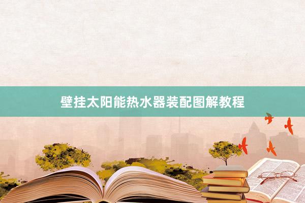 壁挂太阳能热水器装配图解教程