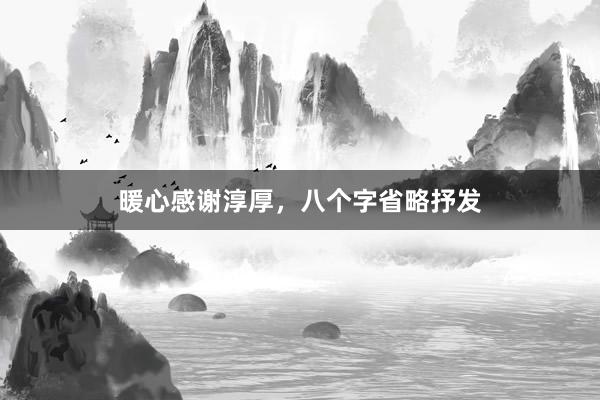 暖心感谢淳厚，八个字省略抒发